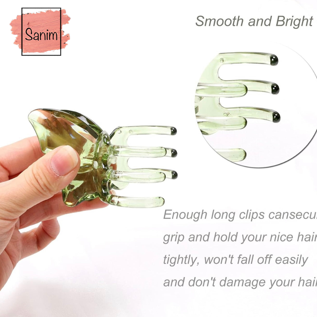 Mini butterfly hair clips ( per piece)(بالقطعه)