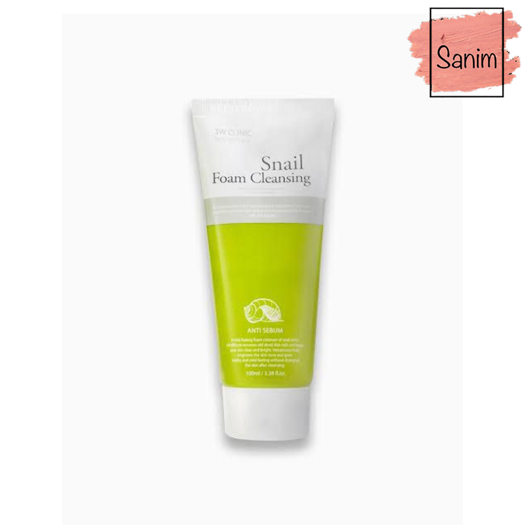 3w clinic snail cleansing foam