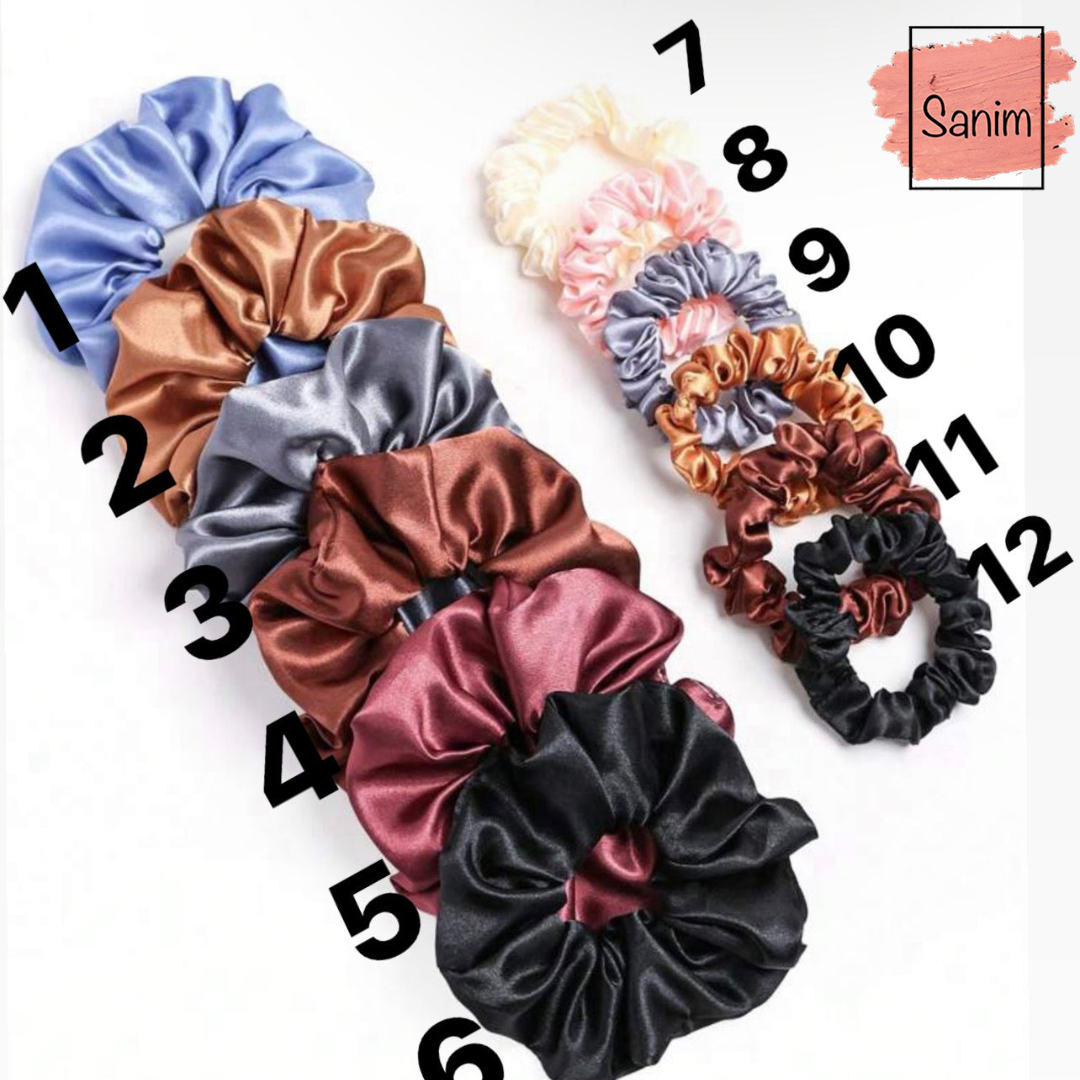 Satin scrunchies ( per piece)(بالقطعه)