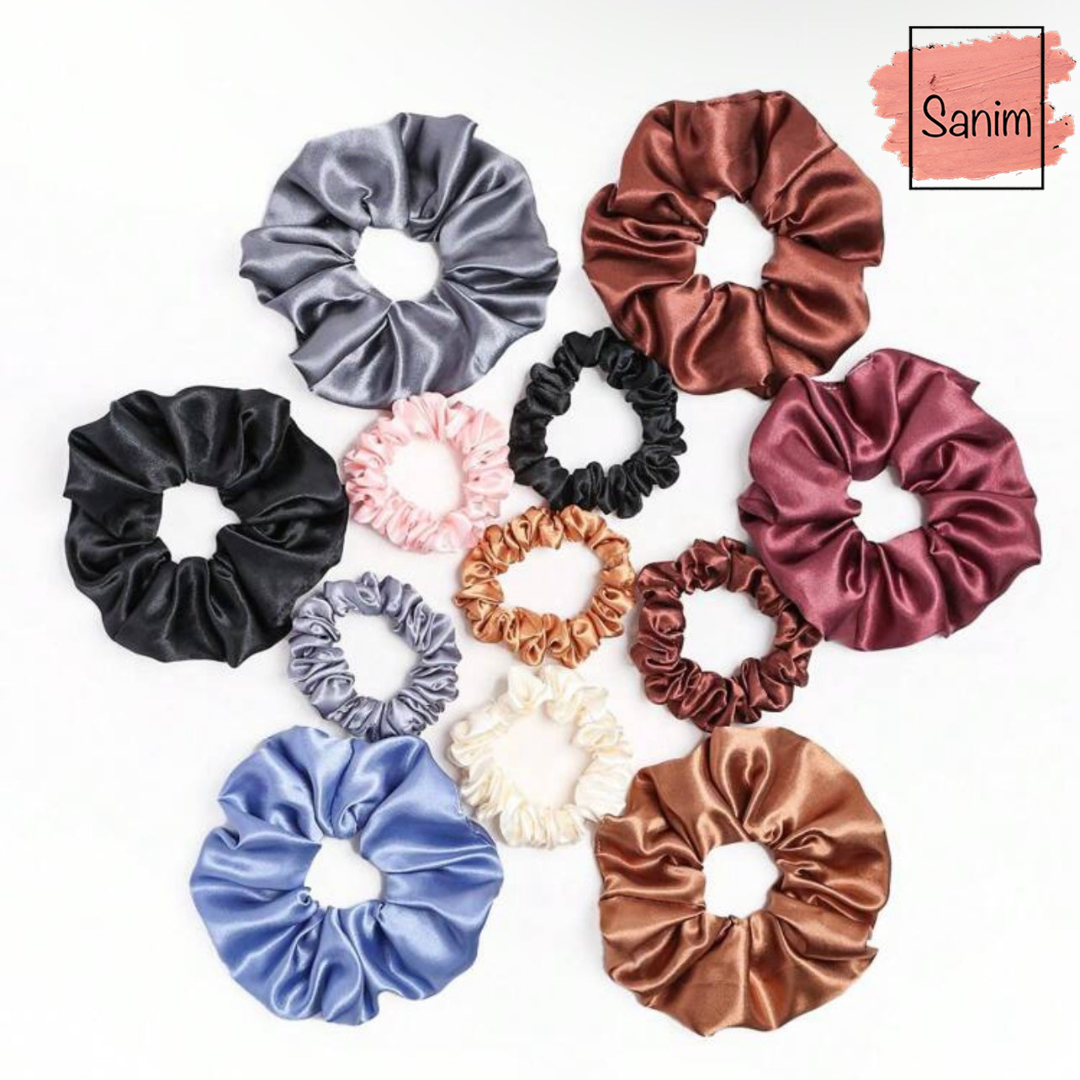 Satin scrunchies ( per piece)(بالقطعه)