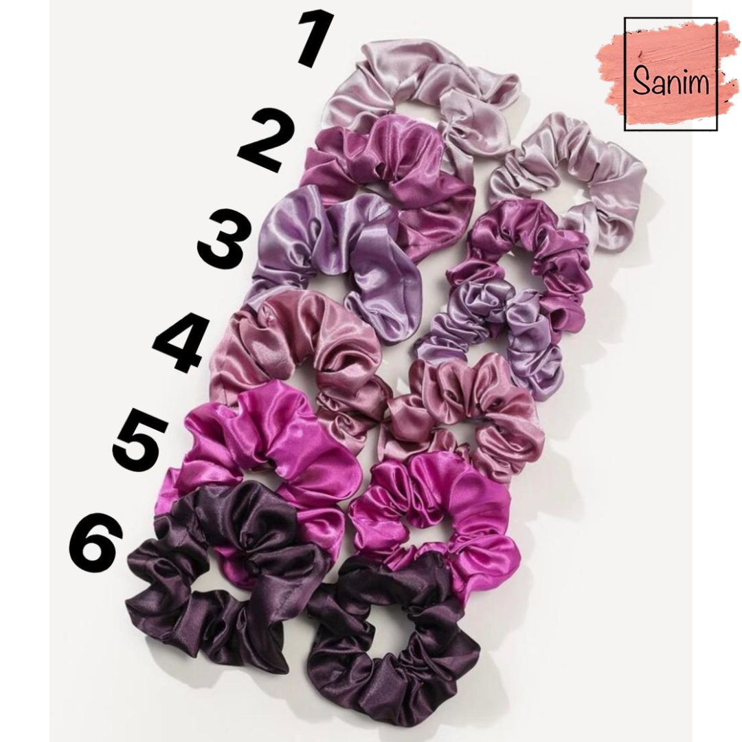 satin scrunchies purple ( per piece)(بالقطعه)