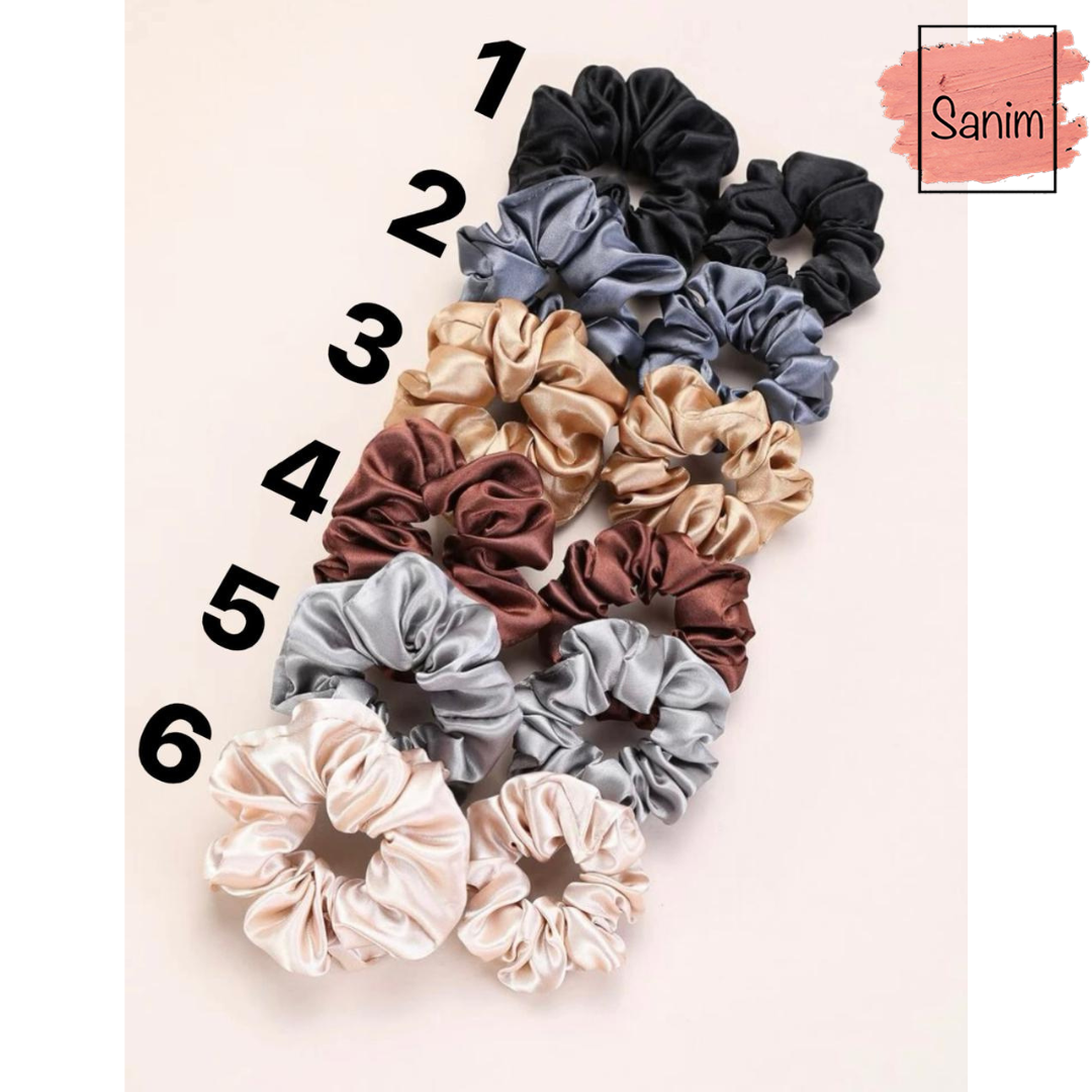 satin scrunchies multicolor ( per piece)(بالقطعه)