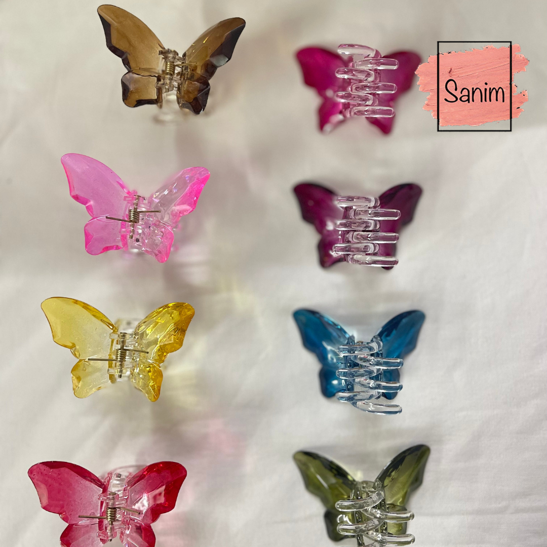 Butter fly hair clips 2 sizes (البيع بالقطعة)