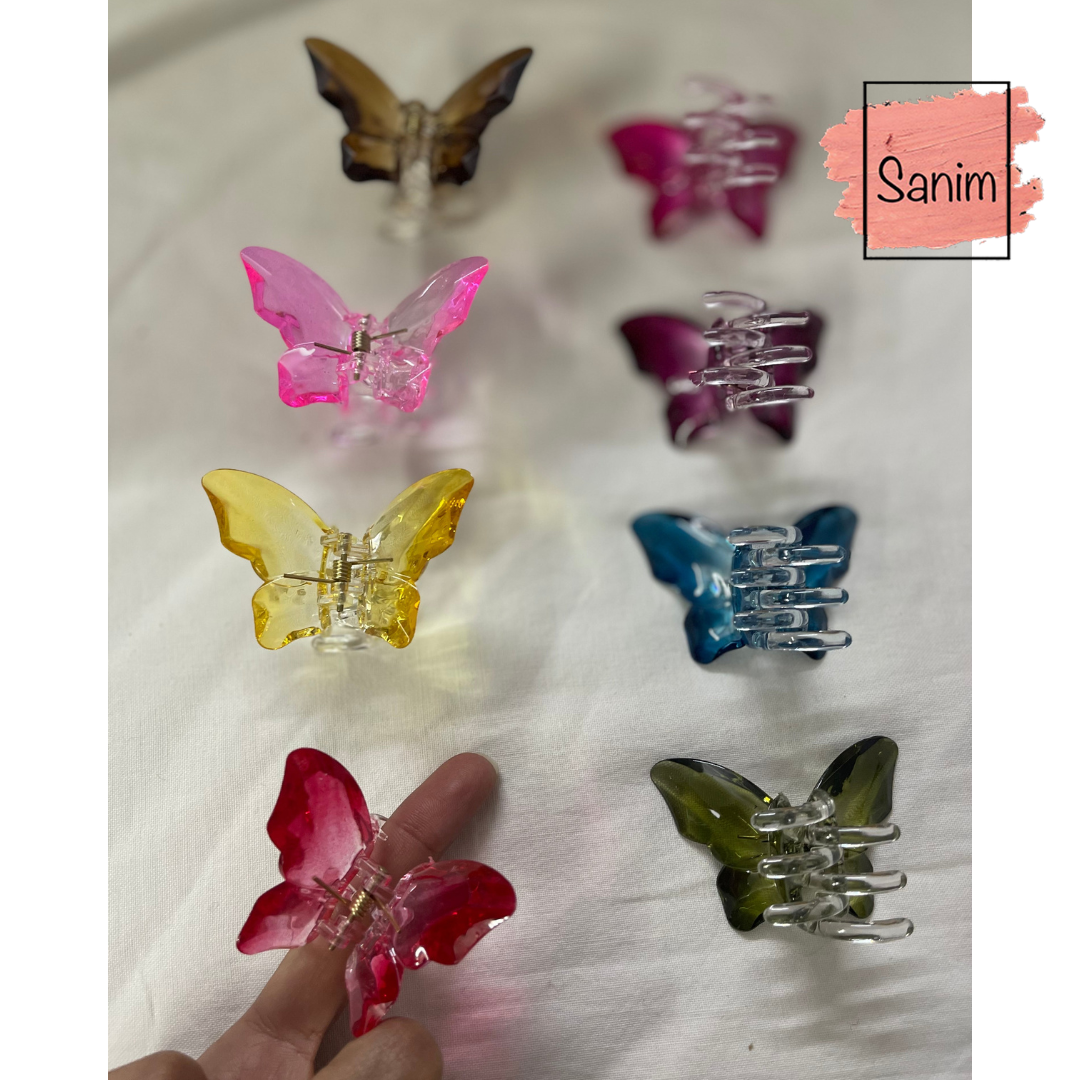 Butter fly hair clips 2 sizes (البيع بالقطعة)