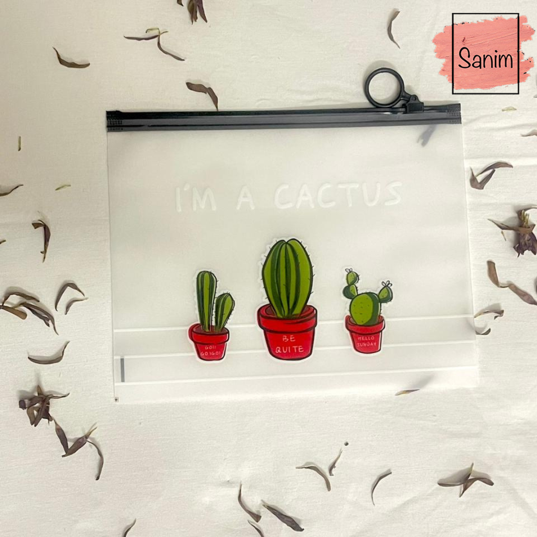 makeup bag cactus